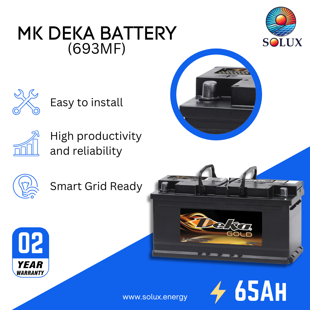 This is an image of MK Deka 12V 880 CCA Battery FLA 693MF